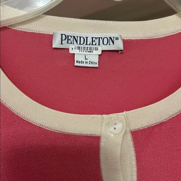 Pendleton silk Pink and Cream Cardigan Set - Picture 5 of 5